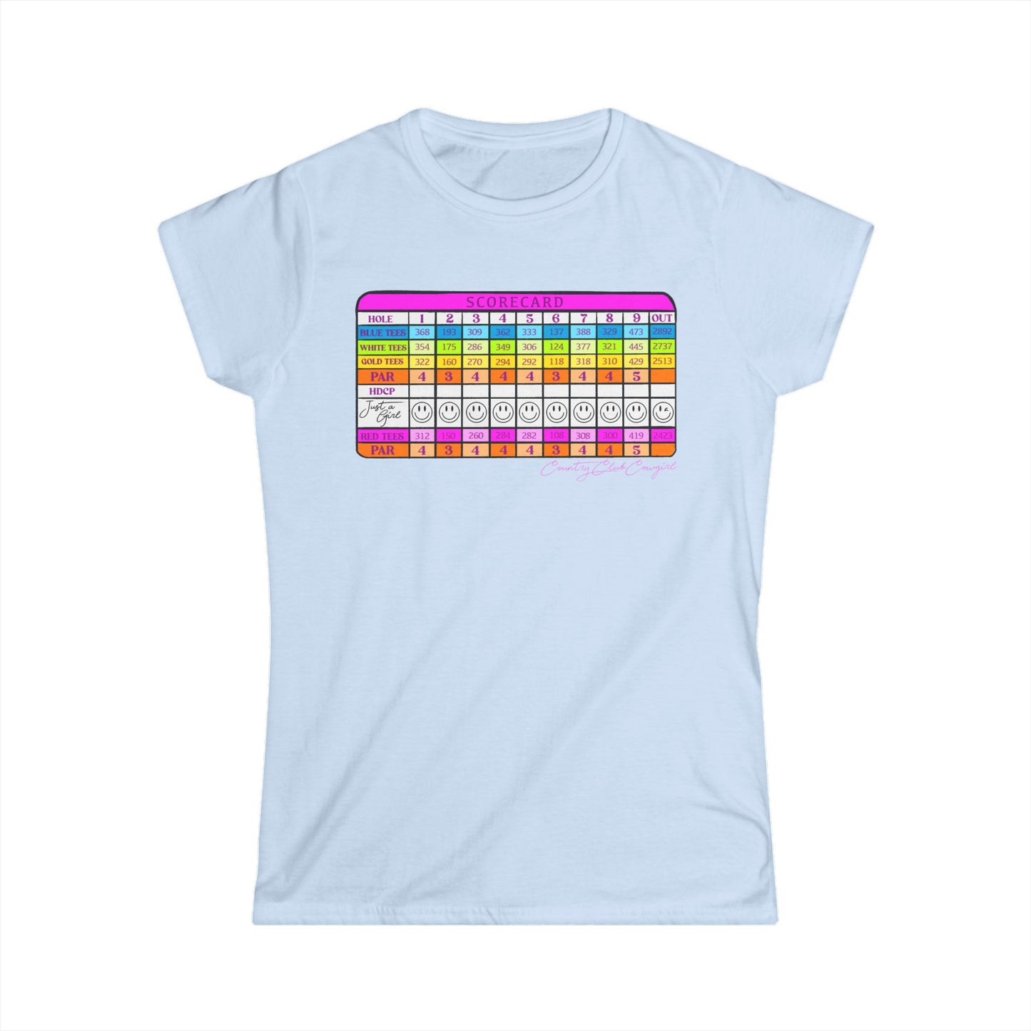 Just a Girl Scorecard Softstyle Tee