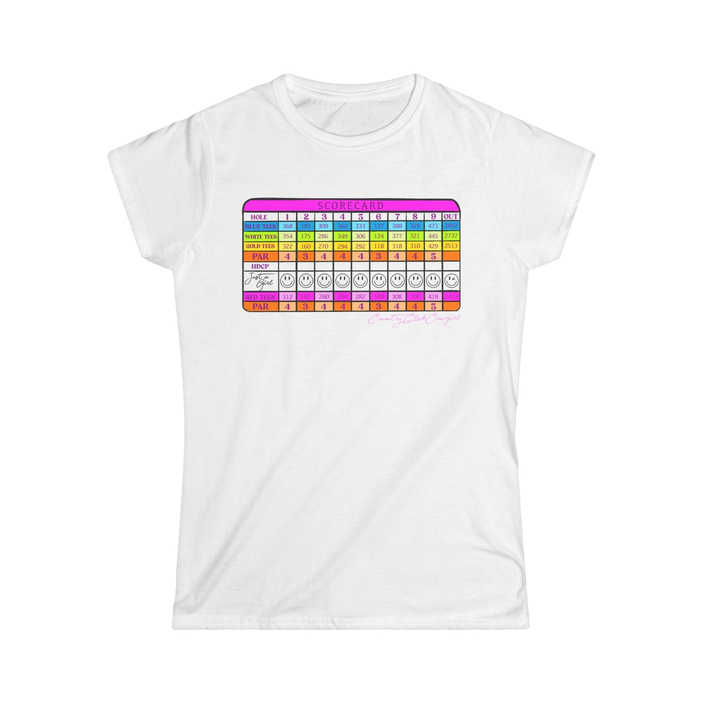 Just a Girl Scorecard Softstyle Tee