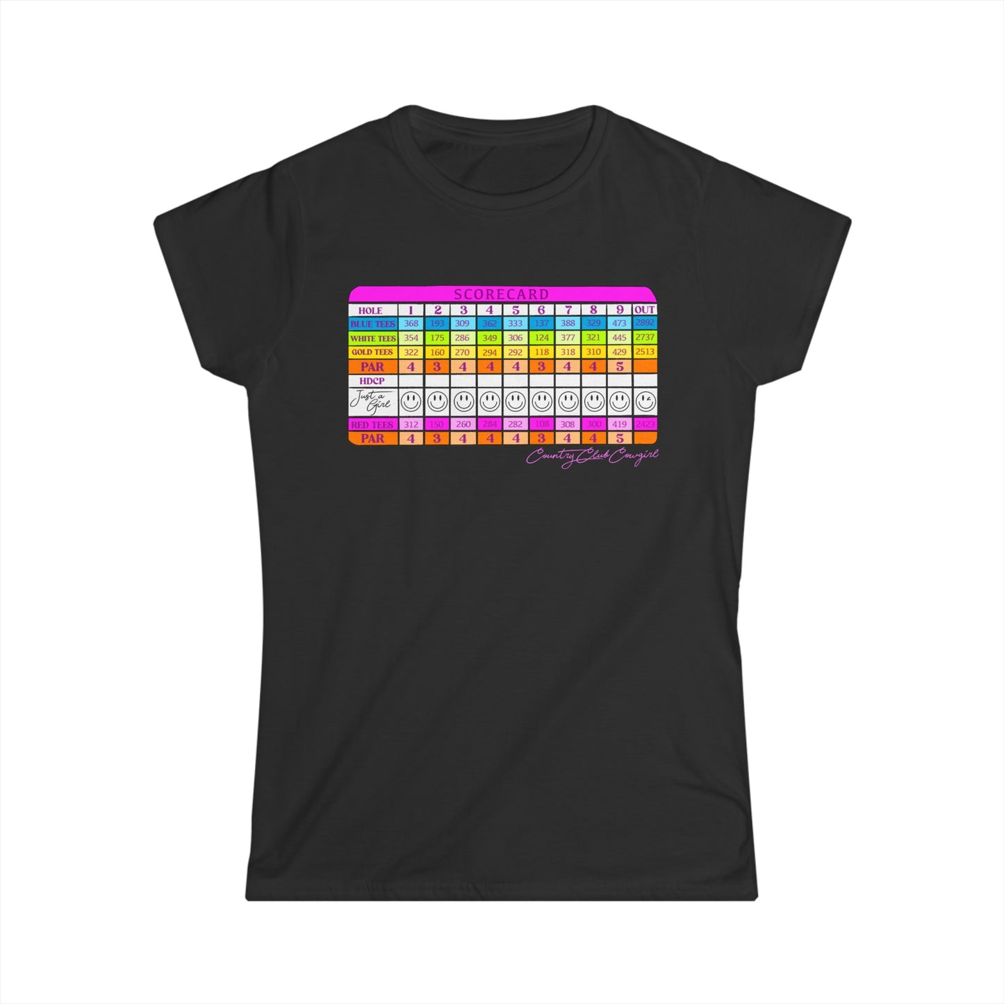 Just a Girl Scorecard Softstyle Tee