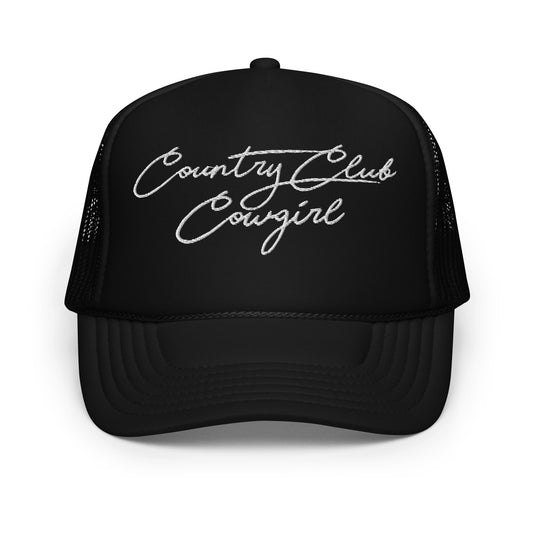 Country Club Foam Trucker Hat - Black