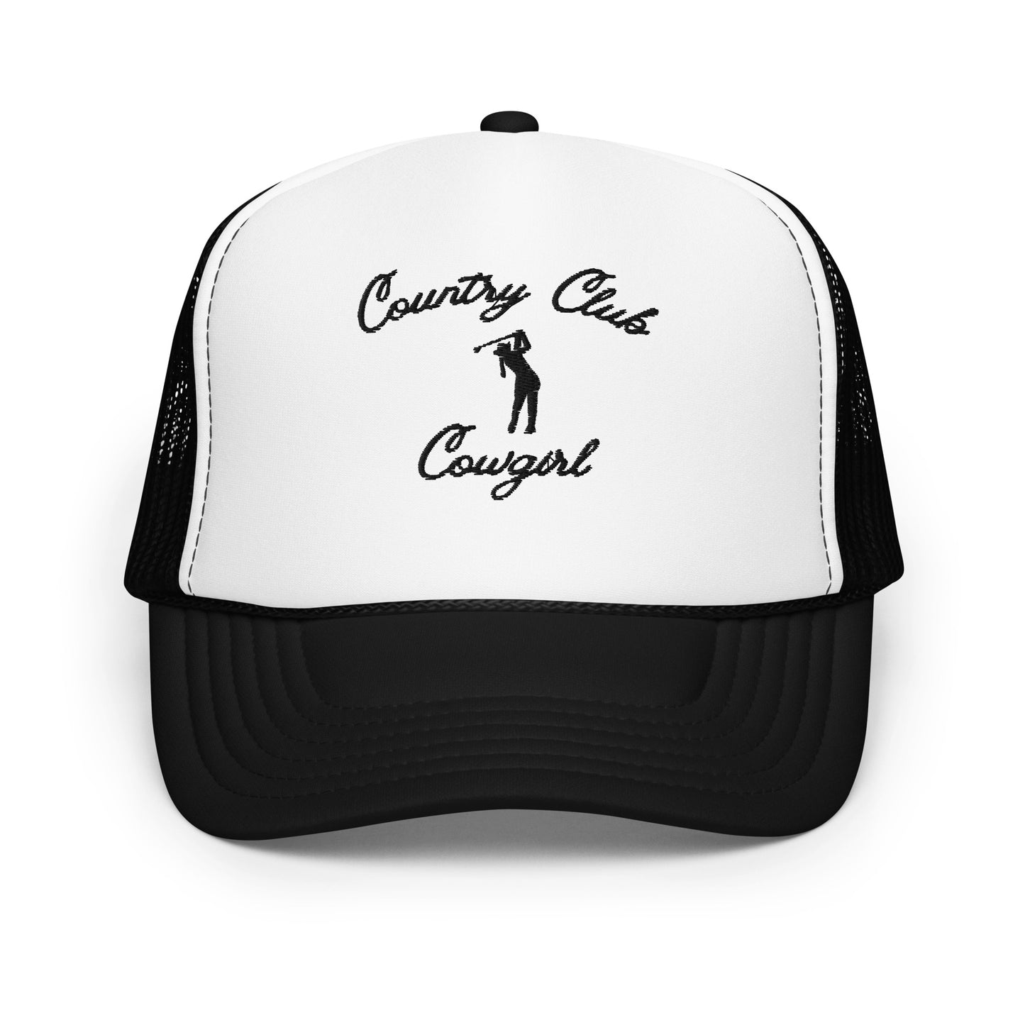 Cowgirl Foam Trucker Hat - B+W