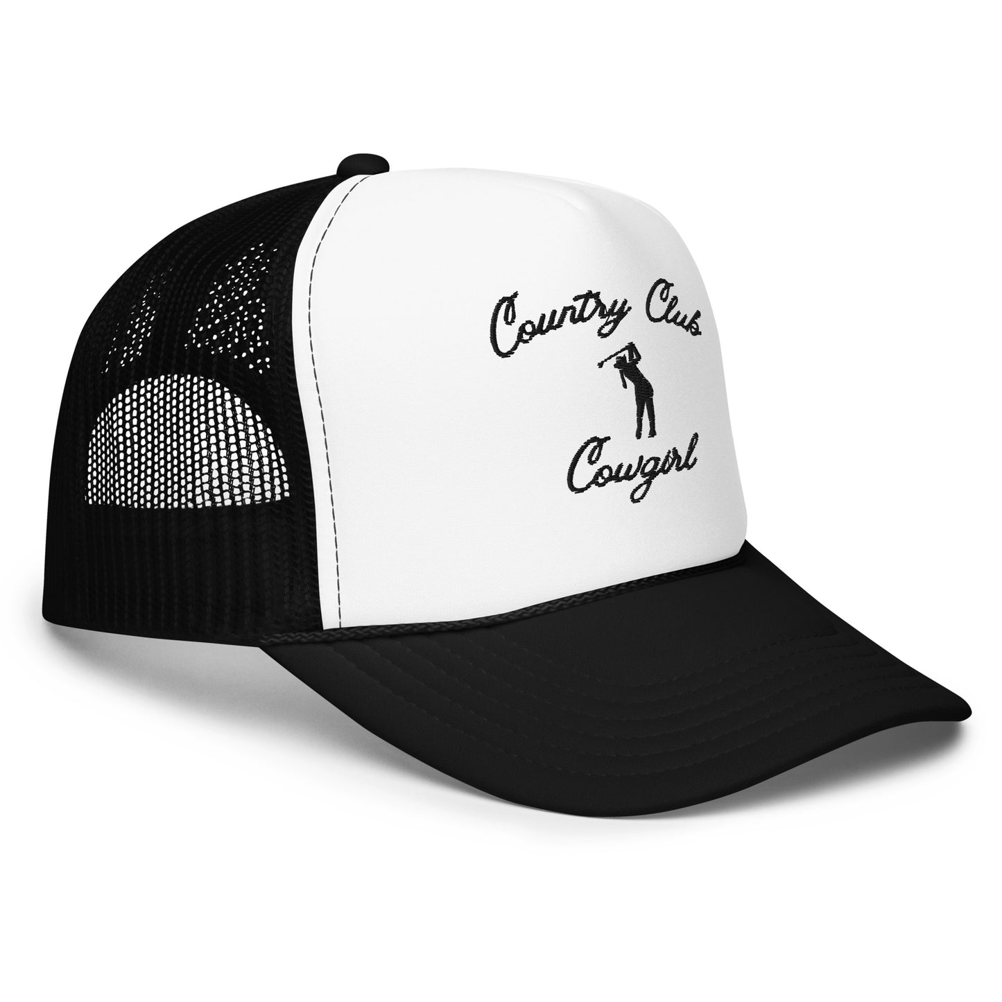 Cowgirl Foam Trucker Hat - B+W