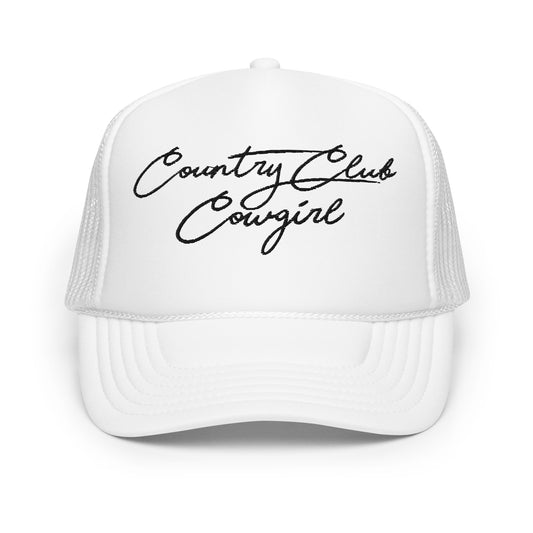 Country Club Foam Trucker Hat - White