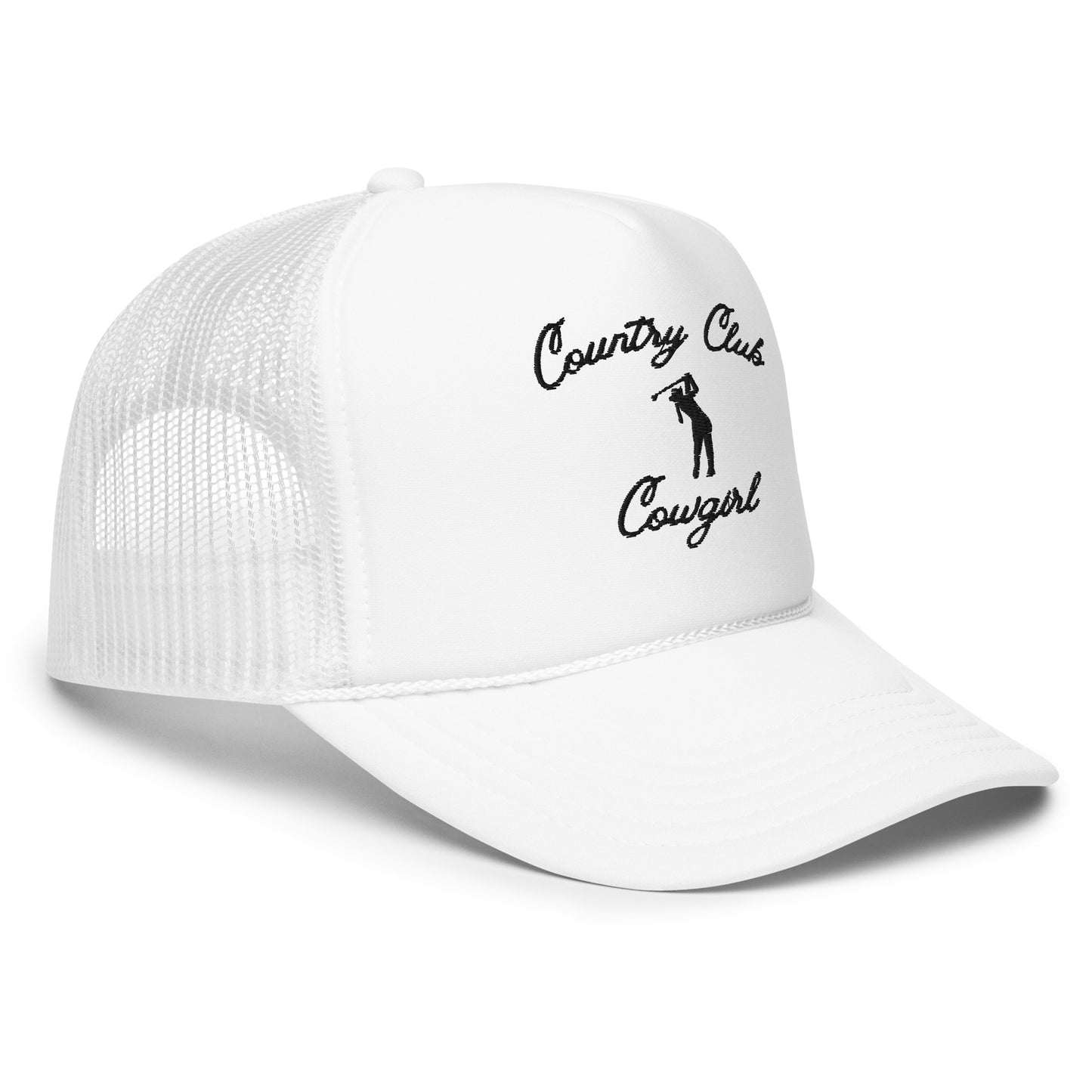 Cowgirl Foam Trucker Hat - B+W