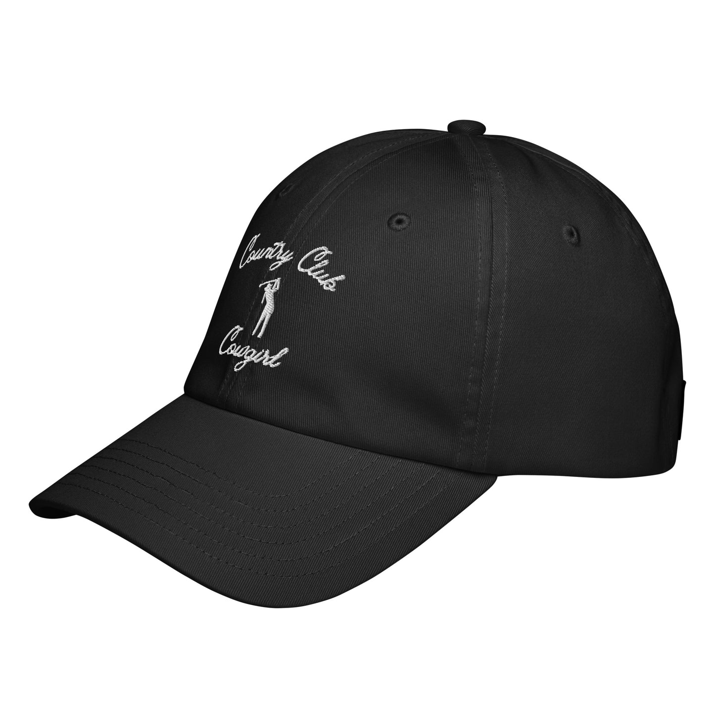 Classic Country Club Dad Hat - Black