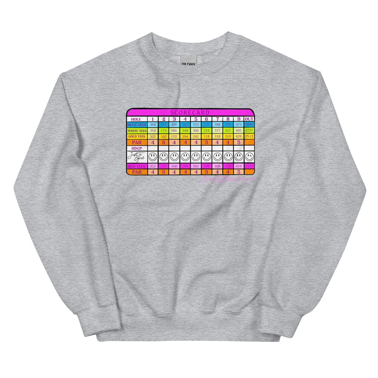 Just a Girl Scorecard Unisex Sweatshirt