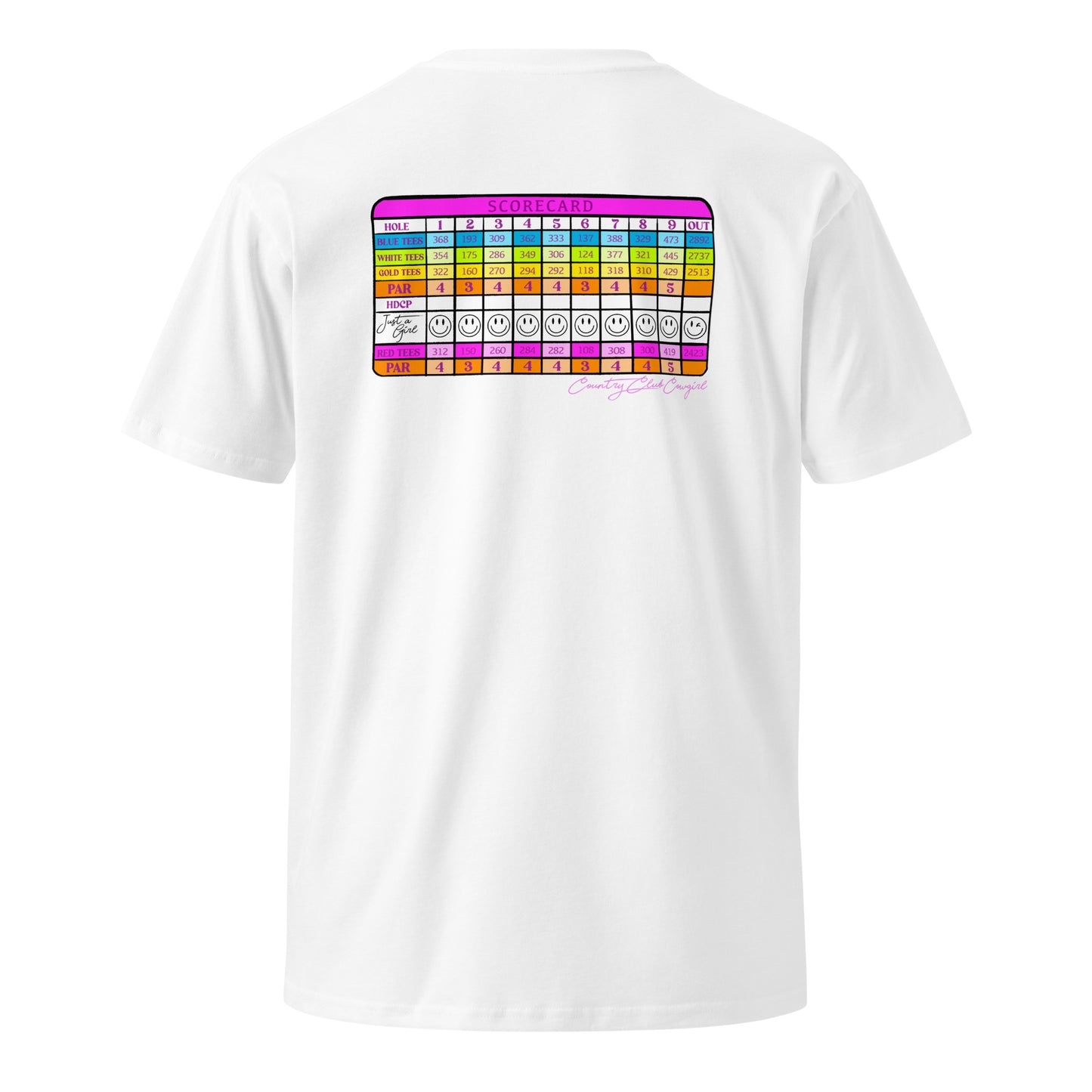 Just a Girl Neon - Back to Front Unisex Tee